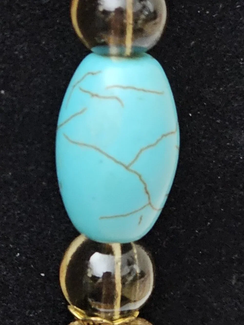 Handmade Boho Elephant Pendant Necklace Turquoise Wood Beaded Tribal Statement - Picture 4 of 5